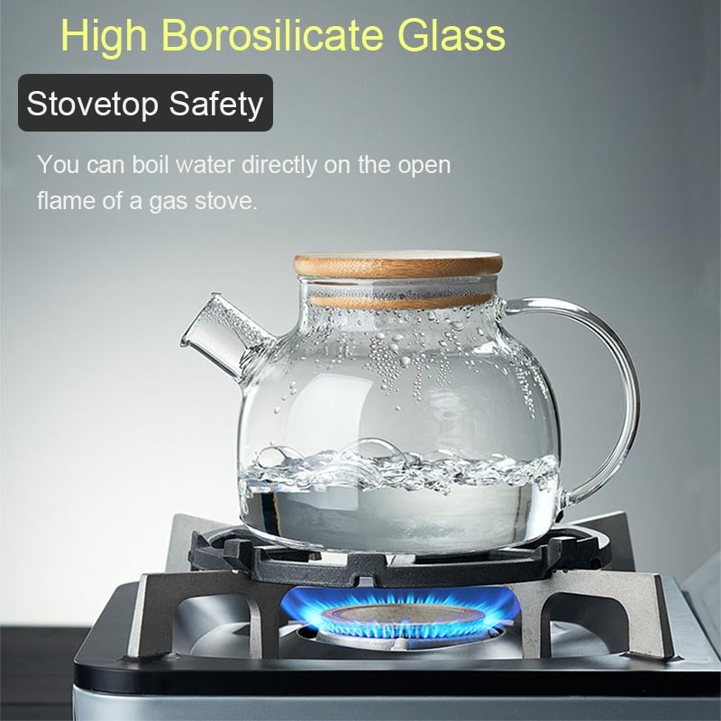 Glass Boiling Tea Kettlehome Use Electric Pottery Stove Tea Boilerhigh  Capacity High Temperature Boiling Kettleglass Kettle Set 