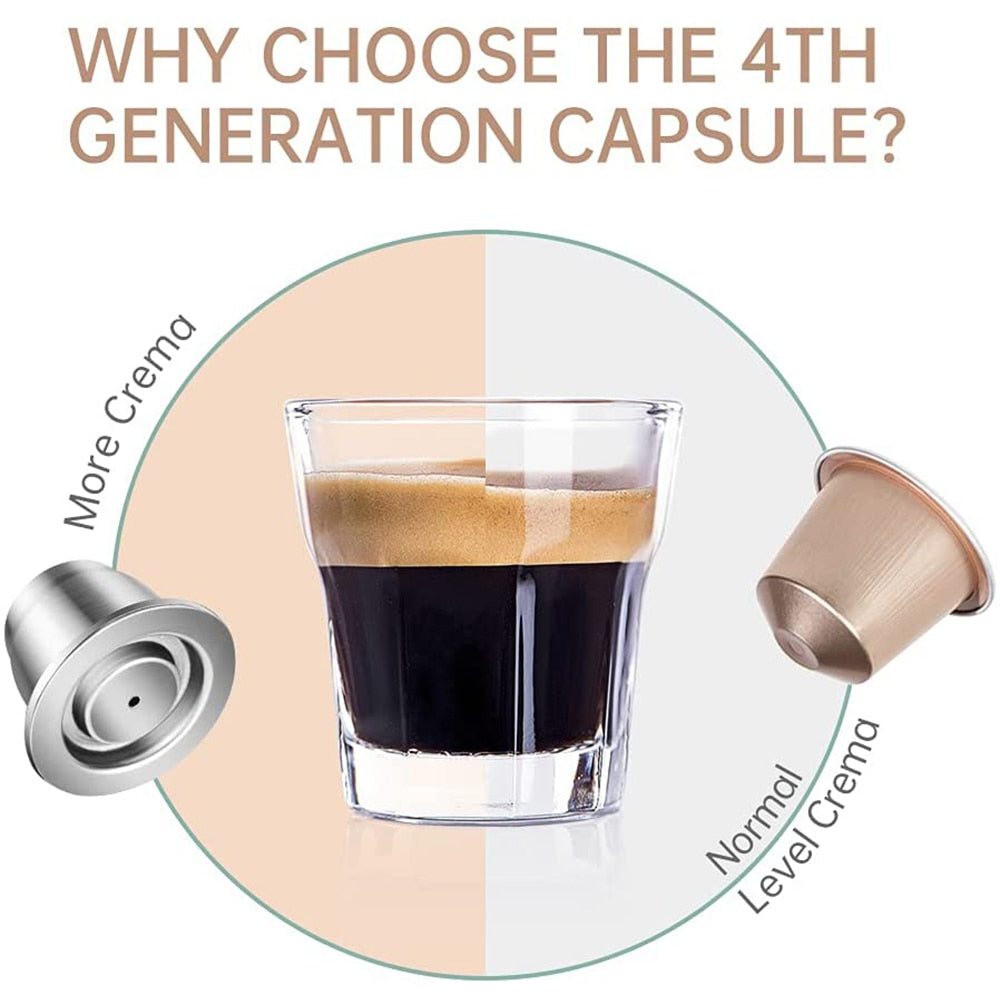 Reusable Coffee Capsule For Nespresso Stainless Steel Espresso Cups