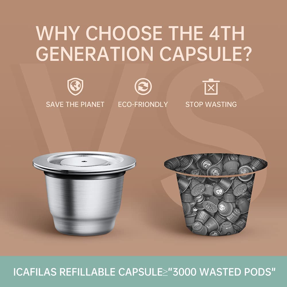 Reusable Coffee Capsule For Nespresso Stainless Steel Espresso Cups